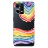 Senada Oppo Reno 7 4G ile Uyumlu Kılıf Resimli Desenli Silikon Rainbow Ametist