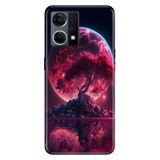 Senada Oppo Reno 7 4G ile Uyumlu Kılıf Resimli Desenli Silikon Red World