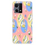 Senada Oppo Reno 7 4G ile Uyumlu Kılıf Resimli Desenli Silikon Unicorns