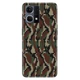 Senada Oppo Reno 7 4G ile Uyumlu Kılıf Resimli Desenli Silikon X Kamuflaj