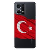 Senada Oppo Reno 7 4G İle Uyumlu Kılıf Silikon Desenli Tam Koruma Resimli Kapak Al Bayrak