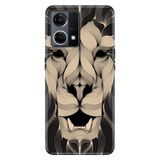 Senada Oppo Reno 7 4G İle Uyumlu Kılıf Silikon Desenli Tam Koruma Resimli Kapak Altın Aslan Mandala