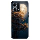 Senada Oppo Reno 7 4G İle Uyumlu Kılıf Silikon Desenli Tam Koruma Resimli Kapak Dolunay