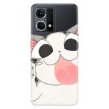 Senada Oppo Reno 7 4G İle Uyumlu Kılıf Silikon Desenli Tam Koruma Resimli Kapak Fat Cat