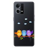 Senada Oppo Reno 7 4G İle Uyumlu Kılıf Silikon Desenli Tam Koruma Resimli Kapak Kuşlar