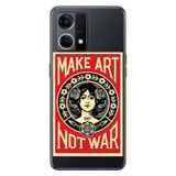 Senada Oppo Reno 7 4G İle Uyumlu Kılıf Silikon Desenli Tam Koruma Resimli Kapak Make Art