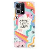 Senada Oppo Reno 7 4G İle Uyumlu Kılıf Silikon Desenli Tam Koruma Resimli Kapak Manifest Your Vision