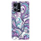 Senada Oppo Reno 7 4G İle Uyumlu Kılıf Silikon Desenli Tam Koruma Resimli Kapak Mavi Mandala