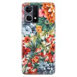 Senada Oppo Reno 7 4G İle Uyumlu Kılıf Silikon Desenli Tam Koruma Resimli Kapak Sanatsal Çiçek