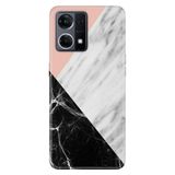 Senada Oppo Reno 7 4G İle Uyumlu Kılıf Silikon Desenli Tam Koruma Resimli Kapak Siyah Pembe Beyaz Mermer