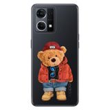 Senada Oppo Reno 7 4G İle Uyumlu Kılıf Silikon Desenli Tam Koruma Resimli Kapak Teddybear