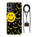 Senada Oppo Reno 7 4G ile Uyumlu Kılıf Smile Yellow Silikon İpli Boyun Askı Aparatı