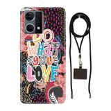 Senada Oppo Reno 7 4G ile Uyumlu Kılıf What Silikon İpli Boyun Askı Aparatı