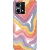 Senada Oppo Reno 7 4g Kılıf Desenli Baskılı Tpu Rubber Kapak Flurr - 001-Renkli