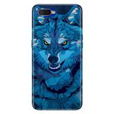Senada Oppo Rx17 Neo İle Uyumlu Kılıf Silikon Desenli Tam Koruma Resimli Kapak Mavi Çizim Kurt