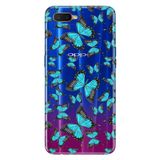 Senada Oppo Rx17 Neo İle Uyumlu Kılıf Silikon Desenli Tam Koruma Resimli Kapak Mavi Kelebek