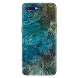Senada Oppo Rx17 Neo İle Uyumlu Kılıf Silikon Desenli Tam Koruma Resimli Kapak Mavi Mermer