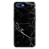 Senada Oppo Rx17 Neo İle Uyumlu Kılıf Silikon Desenli Tam Koruma Resimli Kapak Mermer Siyah