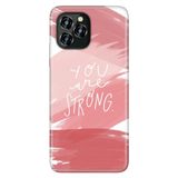 Senada Oukitel C21 Pro İle Uyumlu Kılıf Silikon Desenli Tam Koruma Resimli Kapak You Are Strong
