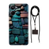 Senada Realme 10 4G ile Uyumlu Kılıf Dekor Taşlar Silikon İpli Boyun Askı Aparatı