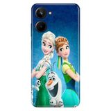 Senada Realme 10 4G ile Uyumlu Kılıf Resimli Desenli Silikon ElsaAnnaOlaf