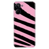 Senada Realme 10 4G ile Uyumlu Kılıf Resimli Desenli Silikon Pembe Siyah