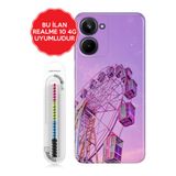 Senada Realme 10 4G İle Uyumlu Kılıf Silikon Kapak Dönme Dolap