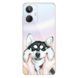 Senada Realme 10 ile Uyumlu Kılıf Silikon Desenli Resimli UV Kapak Dostum Husky