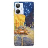 Senada Realme 10 ile Uyumlu Kılıf Silikon Desenli Resimli UV Kapak Night Cafe