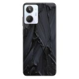 Senada Realme 10 ile Uyumlu Kılıf Silikon Desenli Resimli UV Kapak Siyah Beton