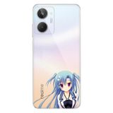 Senada Realme 10 İle Uyumlu Kılıf Silikon Desenli Tam Koruma Resimli Kapak Mavi Anime Kız