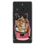 Senada Realme 11 Pro ile Uyumlu Kılıf Silikon Desenli Tam Koruma Resimli Kapak Kedi Tatilde