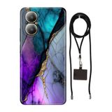 Senada Realme 12 Lite ile Uyumlu Kılıf Altın Tozu Silikon İpli Boyun Askı Aparatı