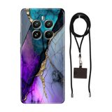 Senada Realme 12 Pro ile Uyumlu Kılıf Altın Tozu Silikon Ipli Boyun Askı Aparatı
