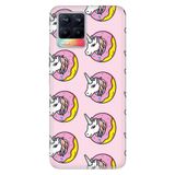 Senada Realme 8 İle Uyumlu Kılıf Desenli Baskılı Silikon Unicorn Donut