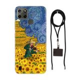 Senada Realme C21Y C25Y ile Uyumlu Kılıf Art Deco Desenli Silikon İpli Boyun Askı Aparatı