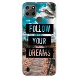 Senada Realme C21Y C25Y İle Uyumlu Kılıf Desenli Baskılı Silikon Follow Your Dreams