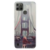 Senada Realme C21Y C25Y İle Uyumlu Kılıf Desenli Baskılı Silikon Kırmızılı Kadın