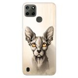Senada Realme C21Y C25Y İle Uyumlu Kılıf Desenli Baskılı Silikon Sfenks Kedi