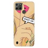 Senada Realme C21Y C25Y İle Uyumlu Kılıf Desenli Baskılı Silikon Shut Up