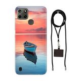 Senada Realme C21Y C25Y ile Uyumlu Kılıf Gidelim Buralardan Desenli Silikon İpli Boyun Askı Aparatı