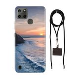 Senada Realme C21Y C25Y ile Uyumlu Kılıf Huzur Desenli Silikon İpli Boyun Askı Aparatı