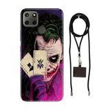 Senada Realme C21Y C25Y ile Uyumlu Kılıf JokerRetro Desenli Silikon İpli Boyun Askı Aparatı