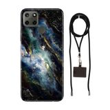 Senada Realme C21Y C25Y ile Uyumlu Kılıf Karanlık Desenli Silikon İpli Boyun Askı Aparatı