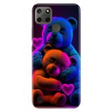 Senada Realme C21Y C25Y ile Uyumlu Kılıf Resimli Desenli Silikon Bear Love