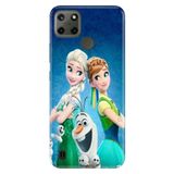 Senada Realme C21Y C25Y ile Uyumlu Kılıf Resimli Desenli Silikon ElsaAnnaOlaf