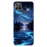 Senada Realme C21Y C25Y ile Uyumlu Kılıf Resimli Desenli Silikon Gece Yarısı