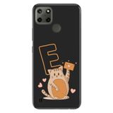 Senada Realme C21Y C25Y ile Uyumlu Kılıf Resimli Desenli Silikon Kedili E Harfi