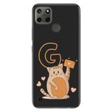 Senada Realme C21Y C25Y ile Uyumlu Kılıf Resimli Desenli Silikon Kedili G Harfi