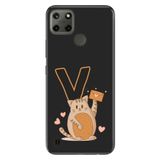 Senada Realme C21Y C25Y ile Uyumlu Kılıf Resimli Desenli Silikon Kedili V Harfi